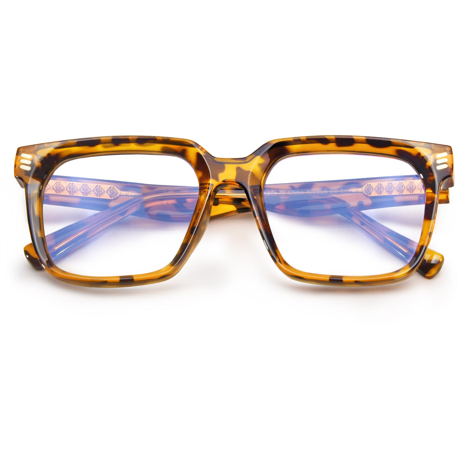  VISOONE Square Full Rim Blue Light Blocking Glasses