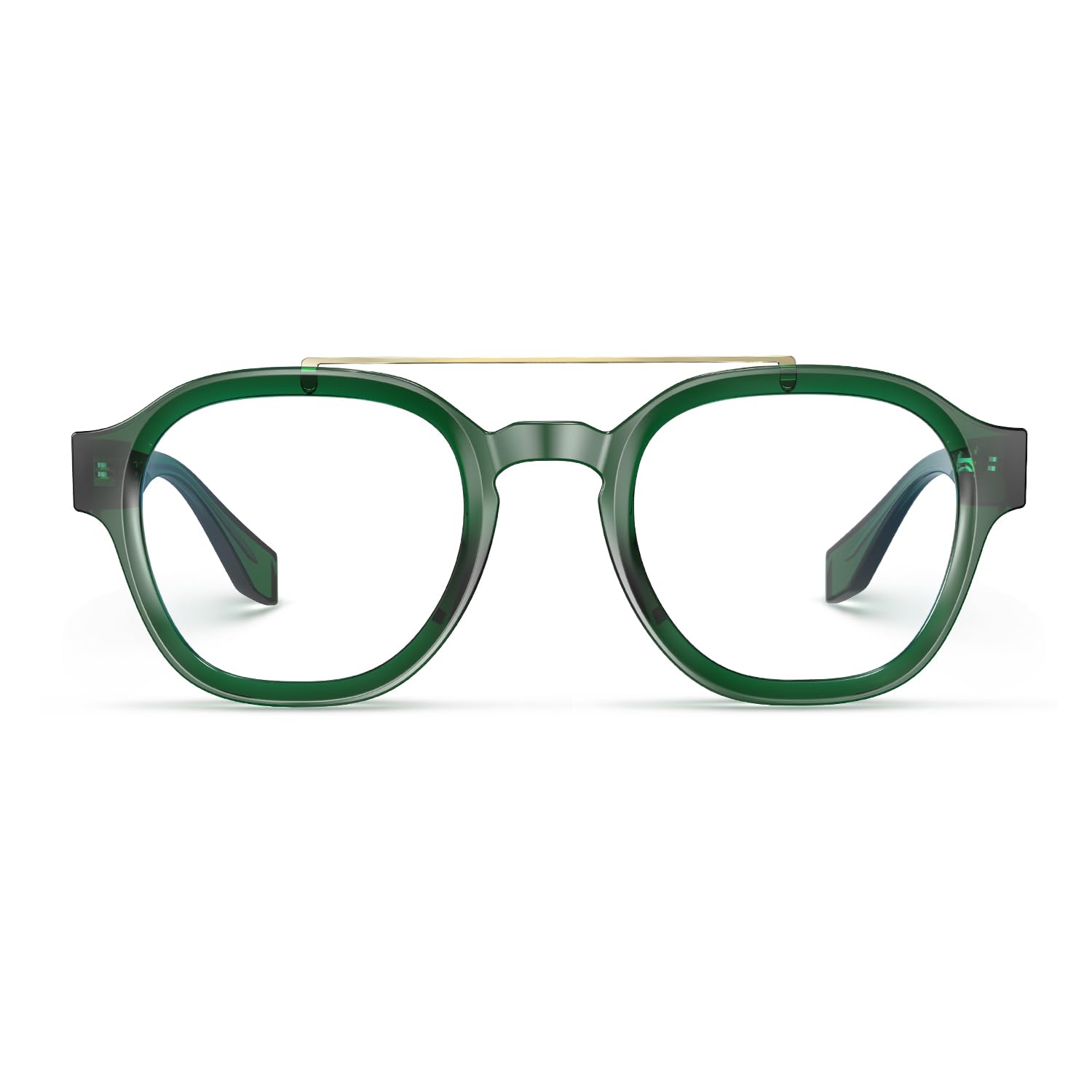 VisoOne Sanford Cute Blue Light Glasses Aviator Style Eyewear Basil Green
