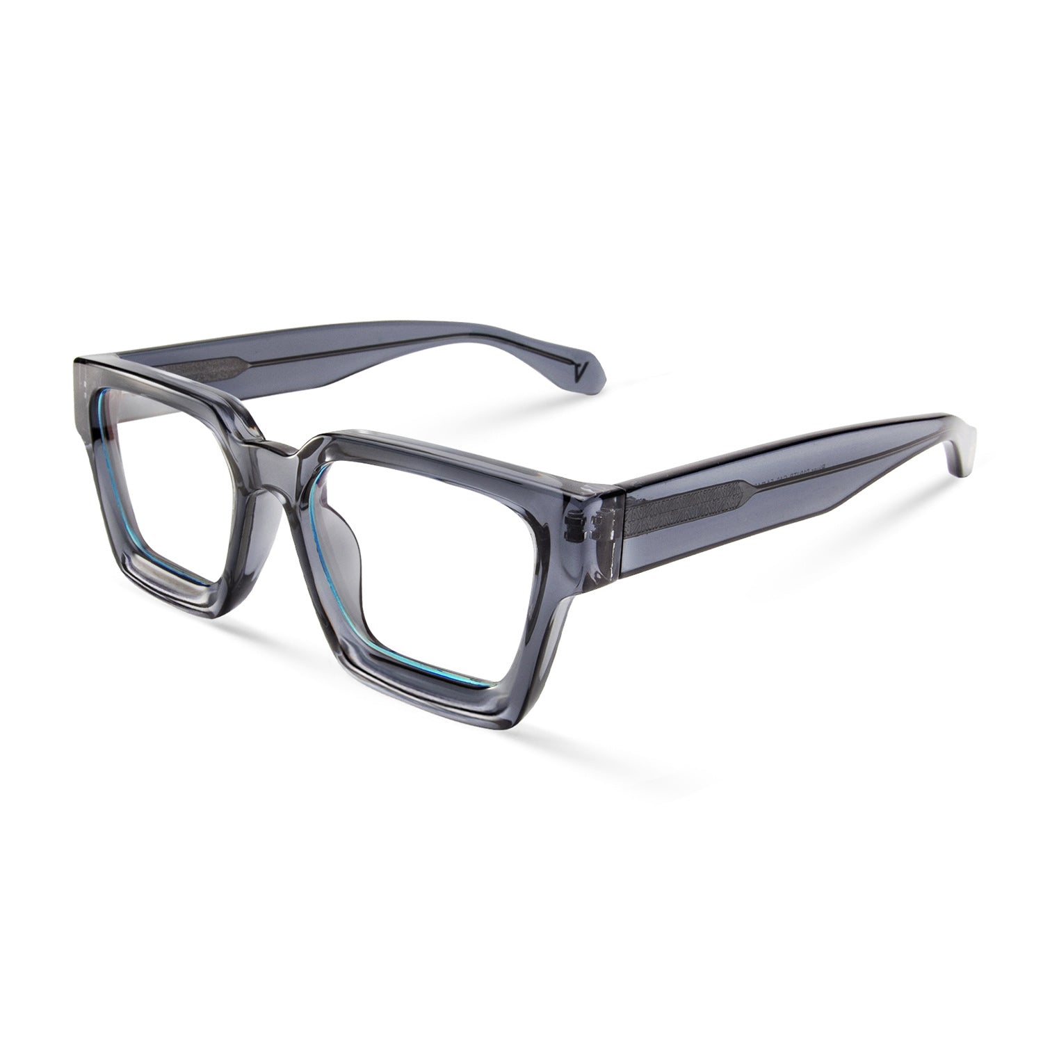 Visoone River Square Tortoise Blue Light Blocking Glasses 50mm Gaming Visoone Eyewear 9249